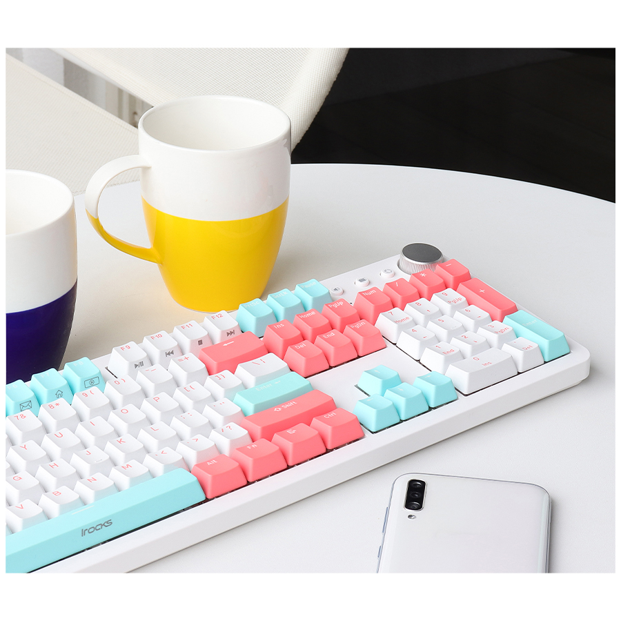 i-Rocks K73MN Series C 無背光機械式鍵盤(白)(CherryMX 紅軸)