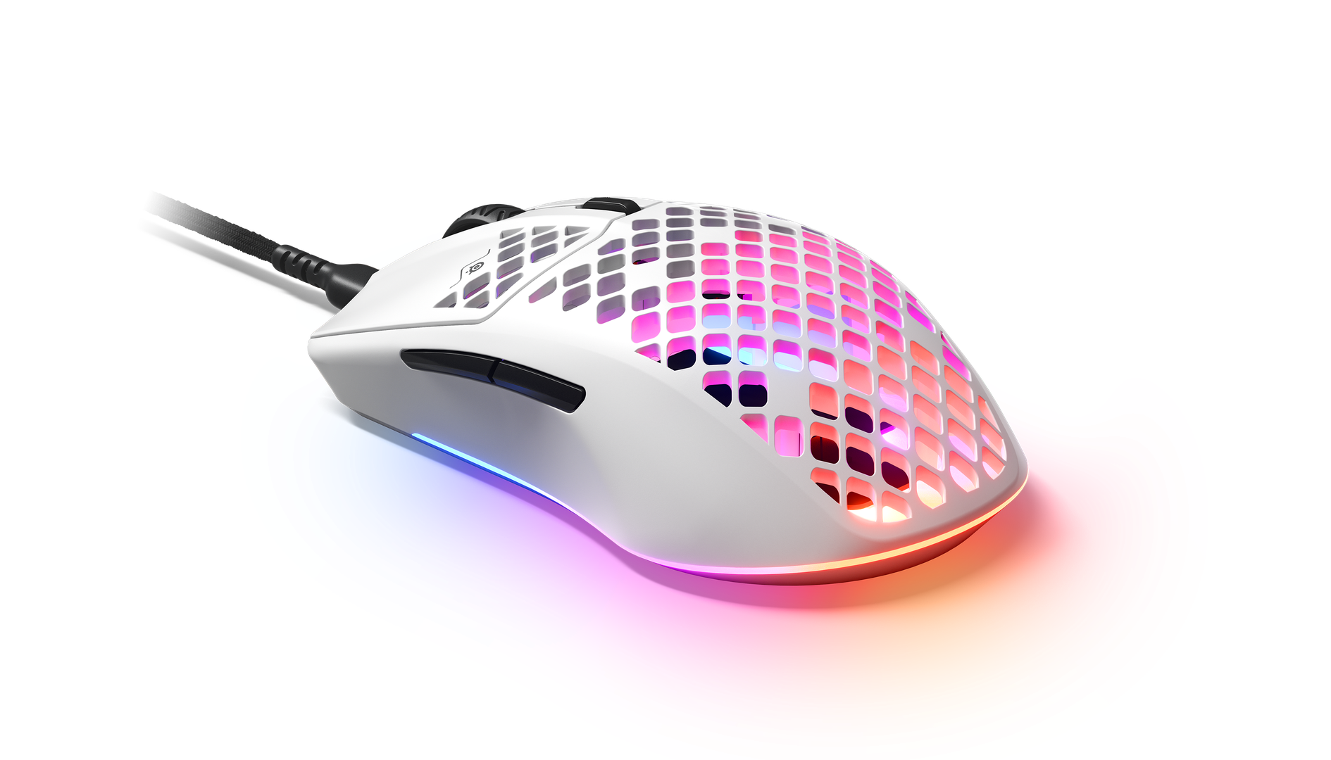SteelSeries Aerox 3 Snow 超輕量遊戲滑鼠
