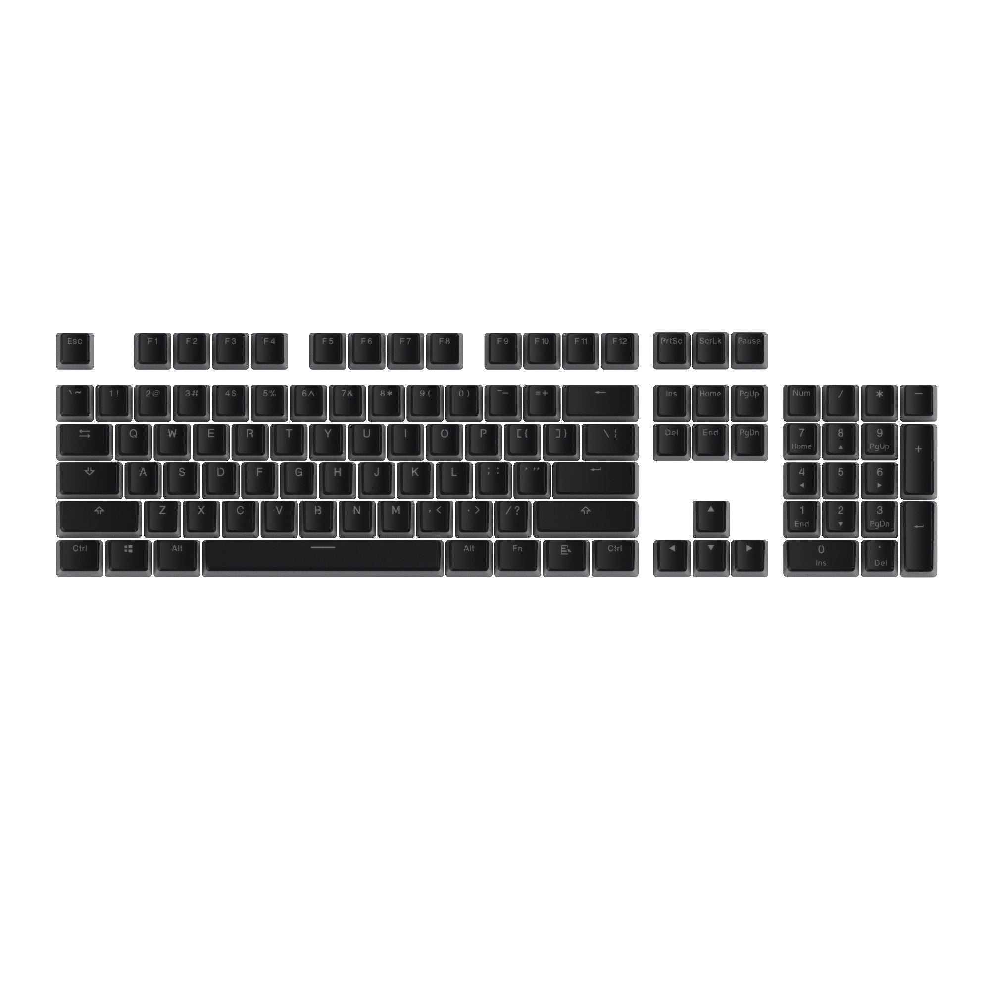 Tecware Pudding PBT 110鍵布丁鍵帽(TWKB-PBT-PUDBK)(黑)