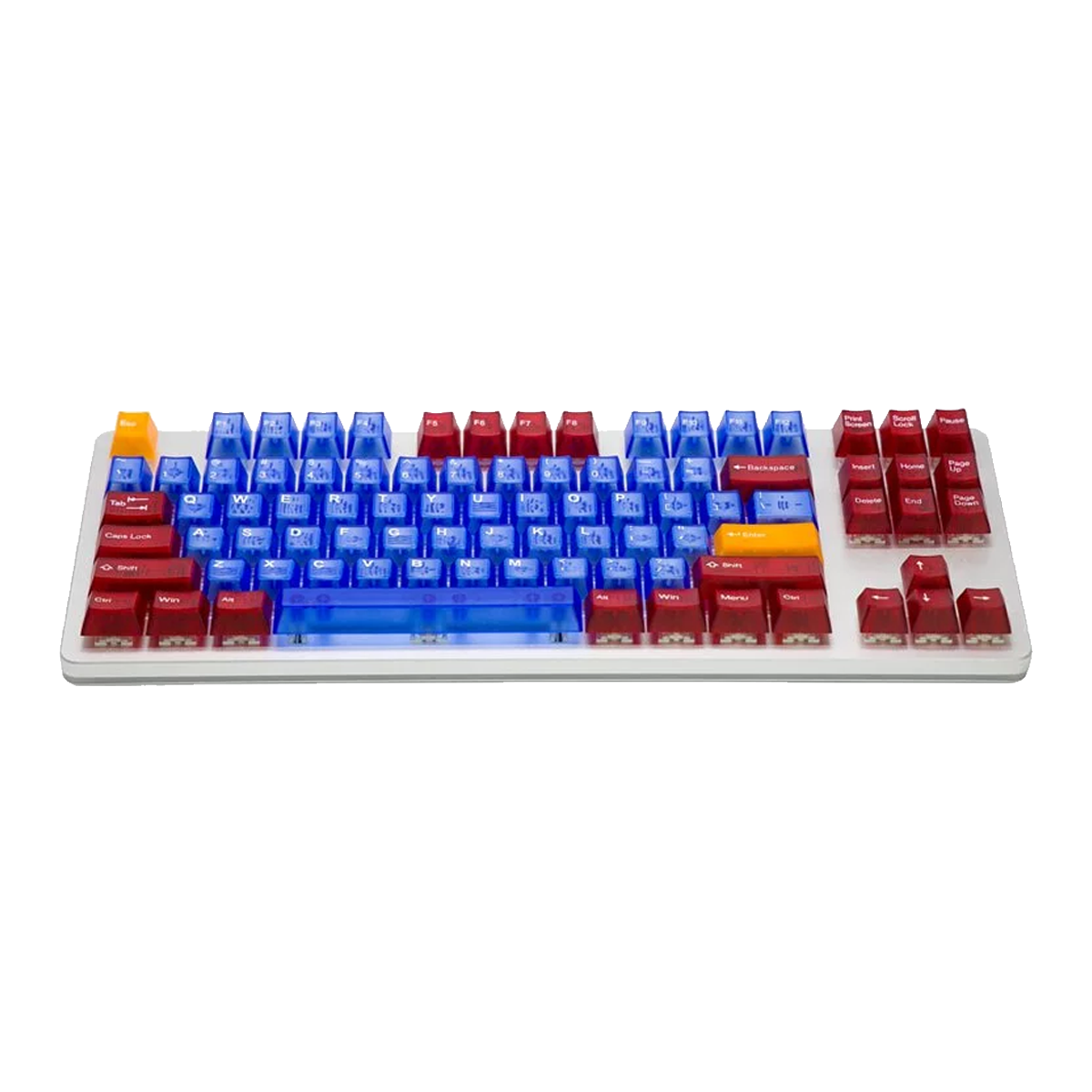 Tai-Hao ABS/Backlit/Cubic Profile/108 keycaps/1 Key Puller (T31BU301)(Orz I (Blue))