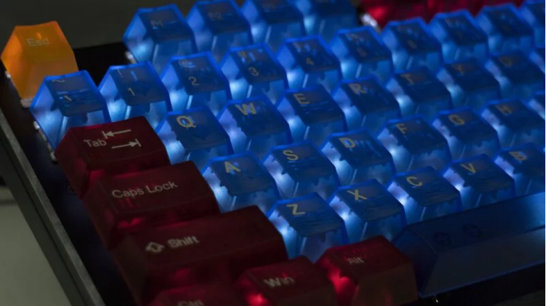 Tai-Hao ABS/Backlit/Cubic Profile/108 keycaps/1 Key Puller (T31BU301)(Orz I (Blue))