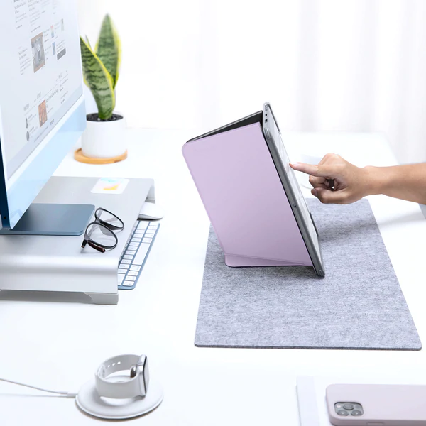 tomtoc 11吋 iPad Pro (3rd/2nd/1st Gen) 保護套連Apple Pencil充電筆槽(B02-007W01 米白)