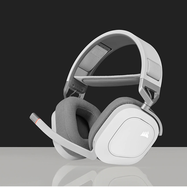 Corsair HS80 Dolby Atmos RGB 無線遊戲耳機(白色)