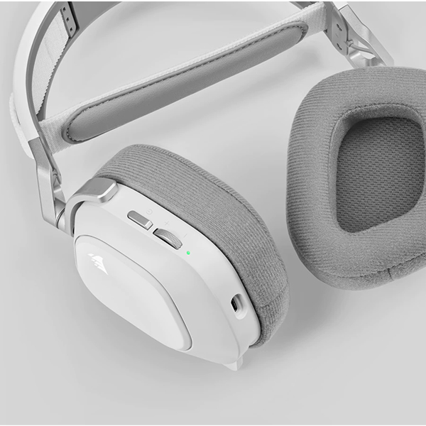 Corsair HS80 Dolby Atmos RGB 無線遊戲耳機(白色)