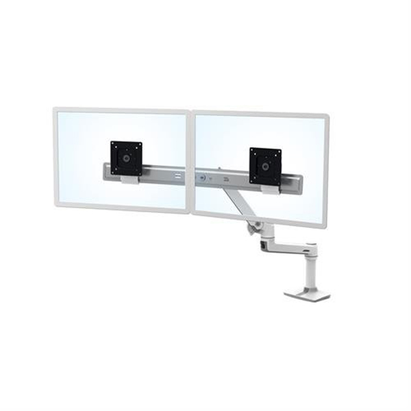 Ergotron LX 雙顯示器單臂支架(亮白 45-489-216)