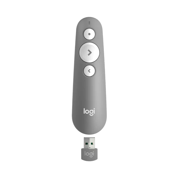 Logitech R500s 雷射簡報遙控器(淺灰色)