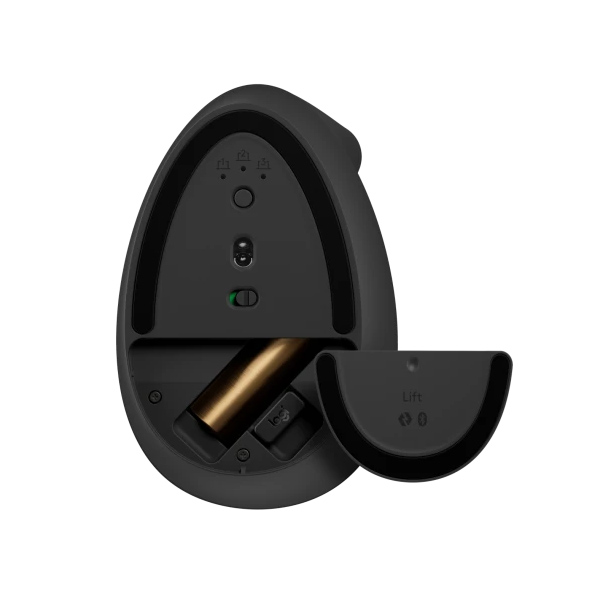 Logitech Lift Vertical 雙模無線 人體工學垂直滑鼠(石墨灰)