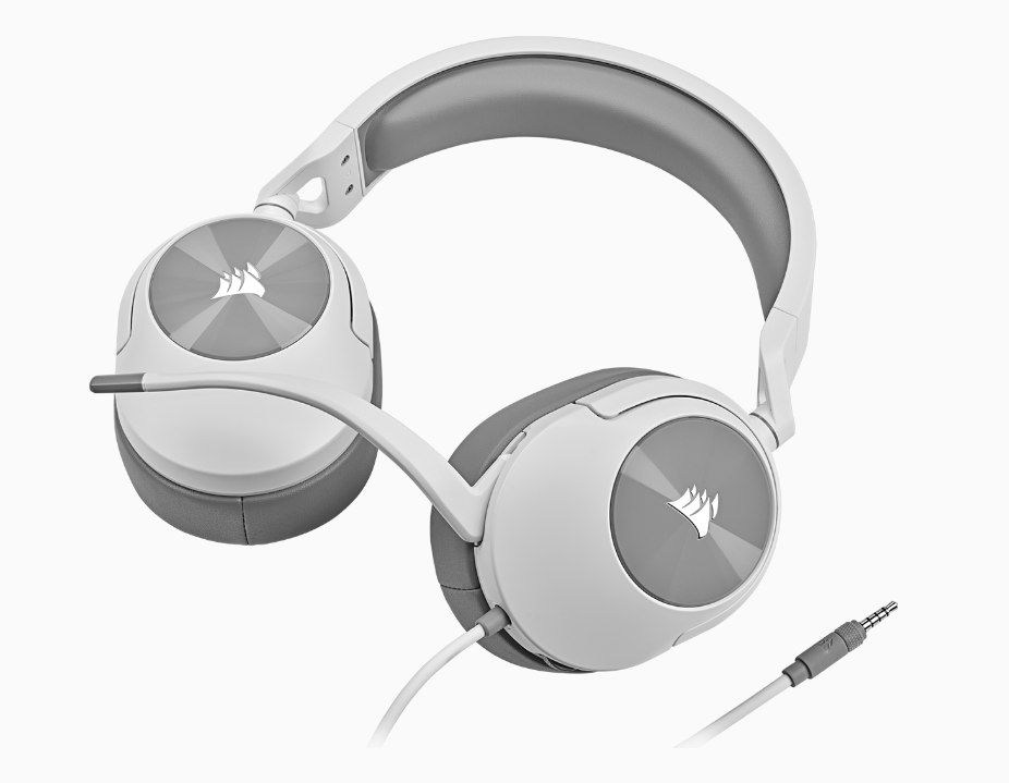 Corsair HS55 Surround 有線遊戲耳機(白色)