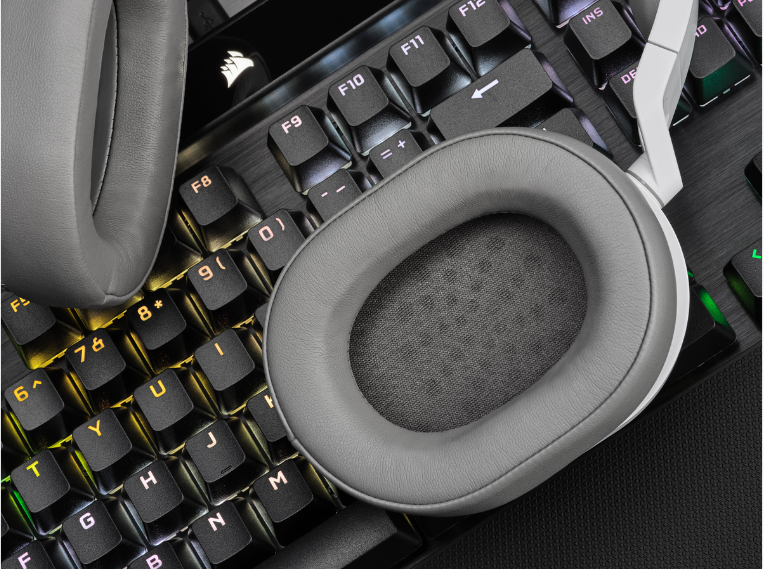 Corsair HS55 Surround 有線遊戲耳機(白色)