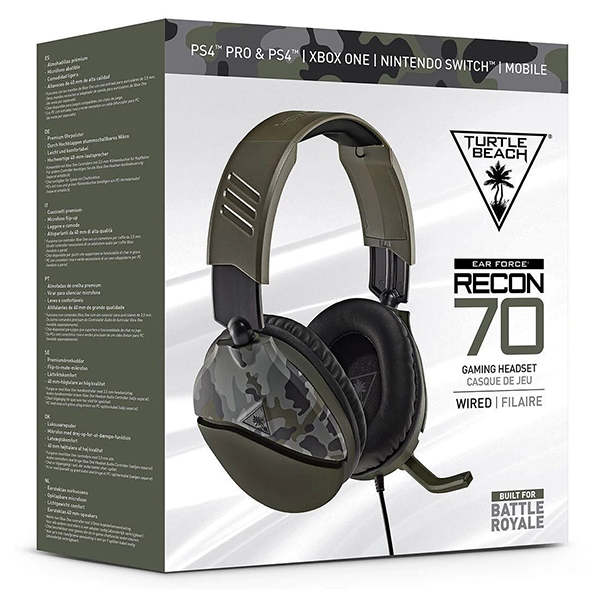 Turtle Beach Recon 70 3.5mm 遊戲耳機 + Atlas Edge 音效增強器 組合(迷彩綠-耳機)