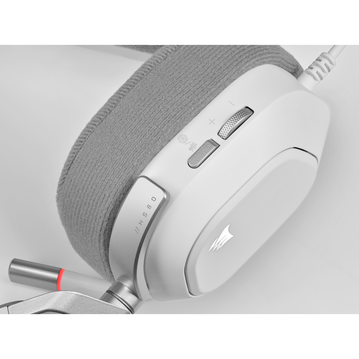 Corsair HS80 RGB USB 7.1聲道 有線遊戲耳機(白色)