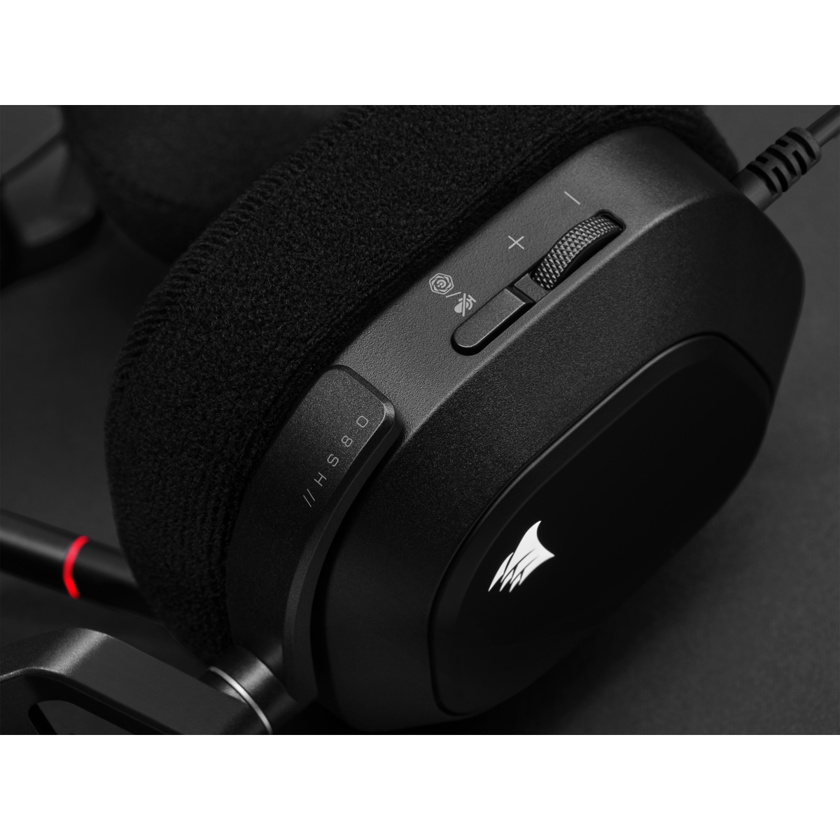 Corsair HS80 RGB USB 7.1聲道 有線遊戲耳機(碳黑色)