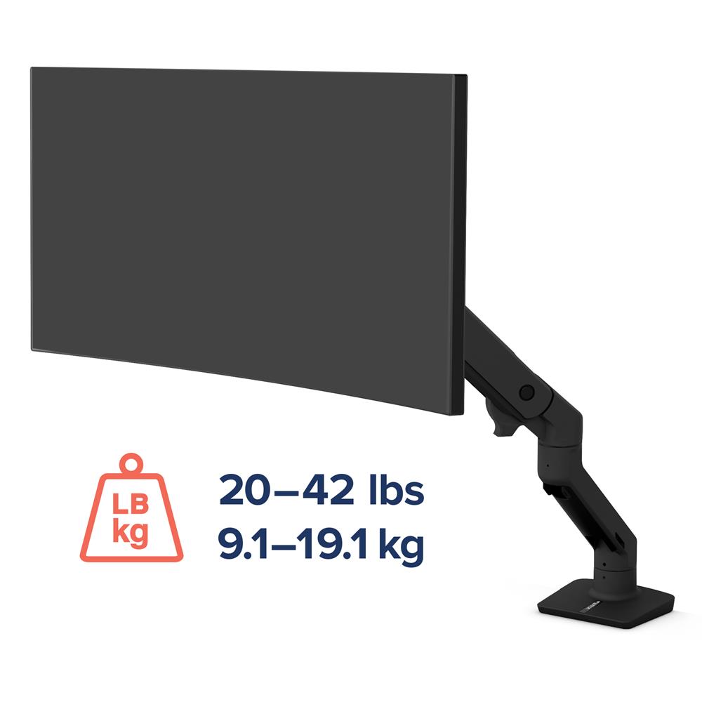 Ergotron HX 桌面顯示器支架(黑色 45-475-224)