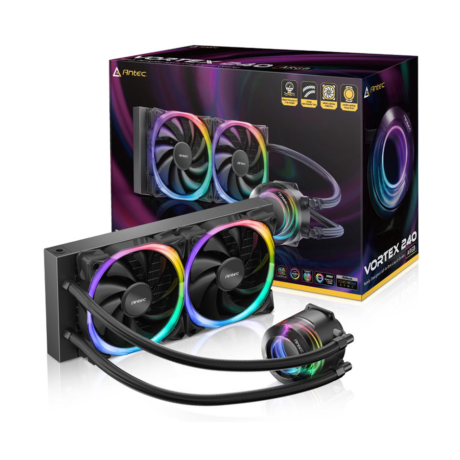 ANTEC VORTEX 240 RGB 水冷散熱器(黑色)