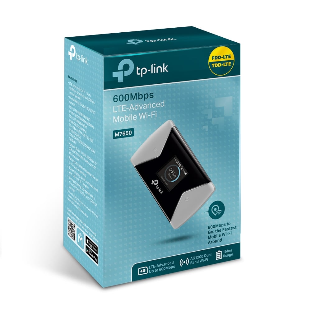TP-Link M7650 600 Mbps LTE-Advanced Mobile WiFi M7650 4G便攜式WiFi路由器