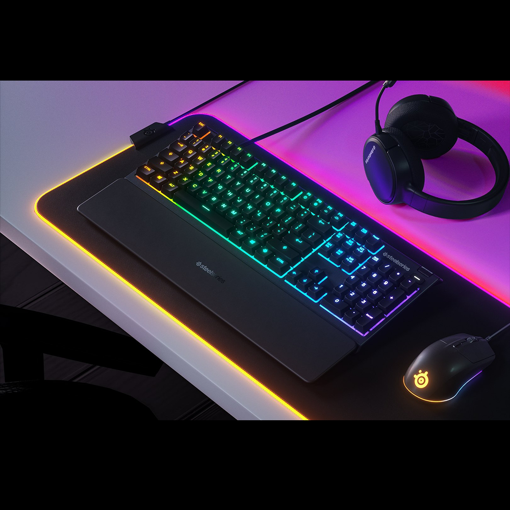 SteelSeries Apex 3 RGB 防水靜音薄膜式鍵盤(英文)