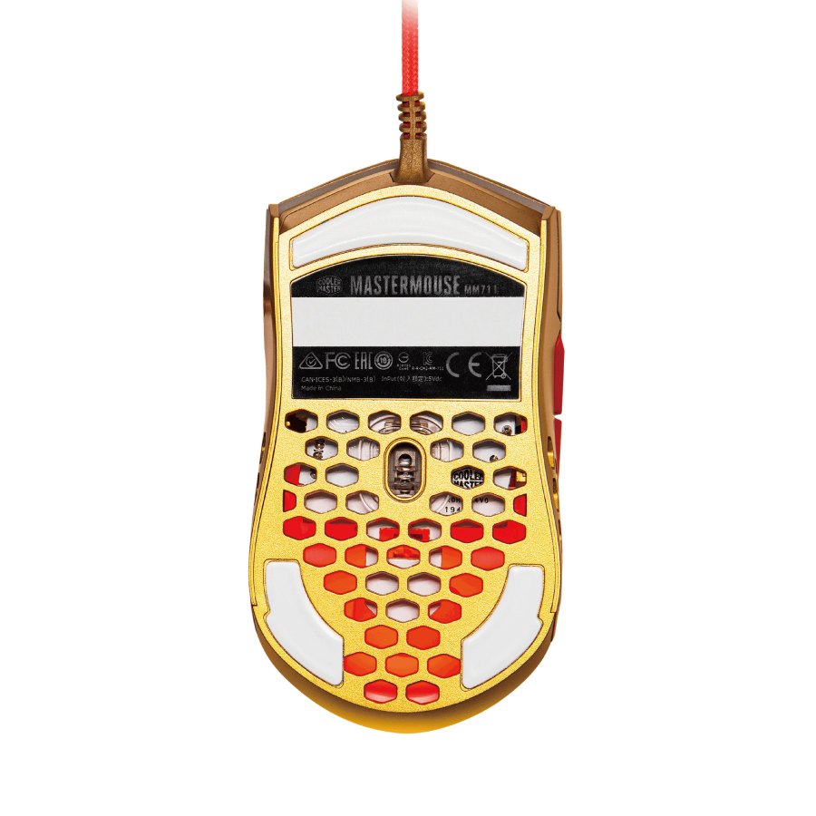 Cooler Master MM711 超輕量RGB遊戲滑鼠(Golden Red)