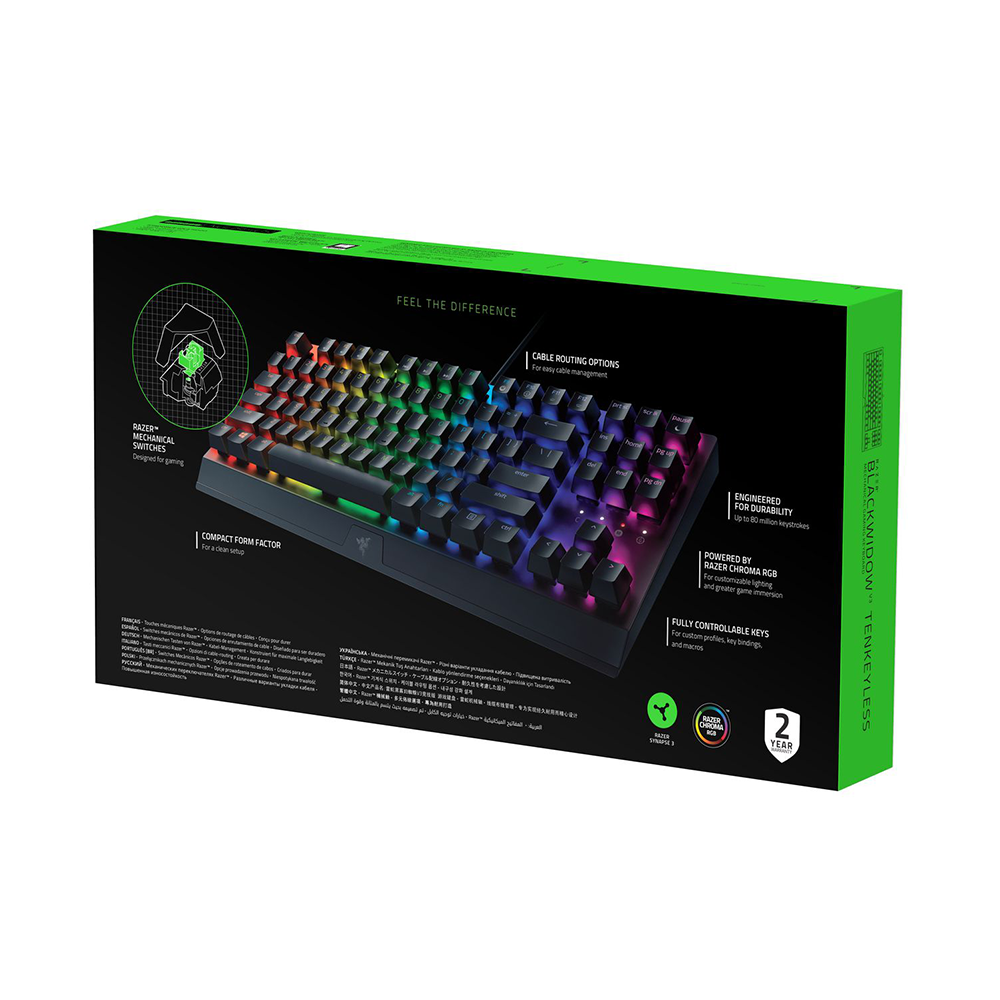 Razer BlackWidow V3 TKL RGB 機械式鍵盤(段落綠軸)