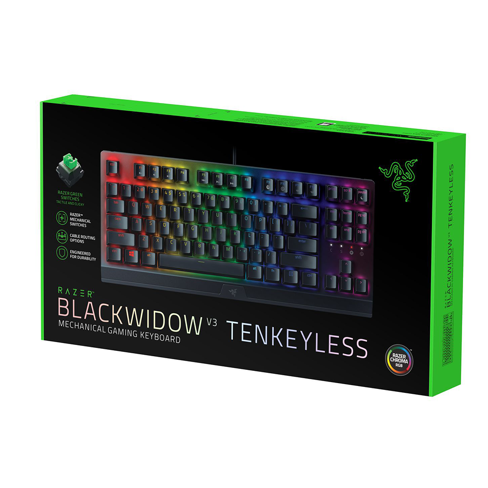 Razer BlackWidow V3 TKL RGB 機械式鍵盤(段落綠軸)