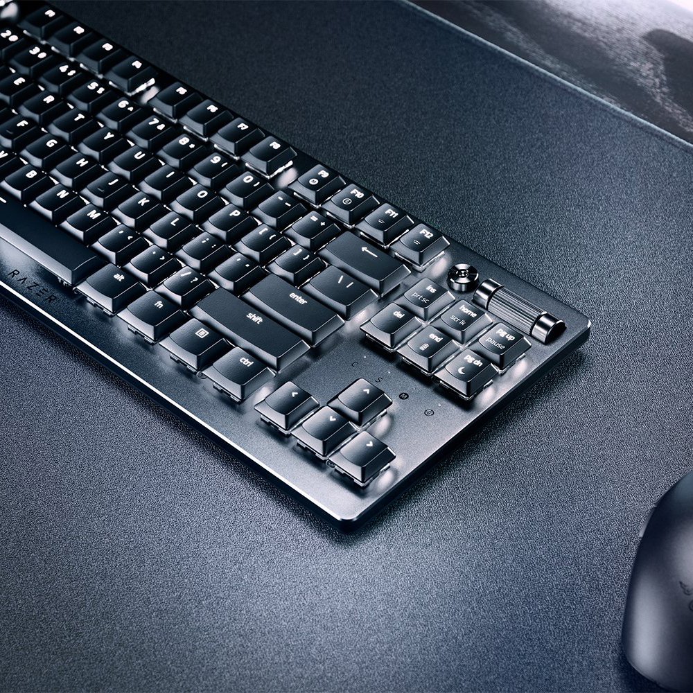 Razer DeathStalker V2 Pro Tenkeyless 無線Low Profile 光學遊戲鍵盤(黑)(Linear 線性紅軸)