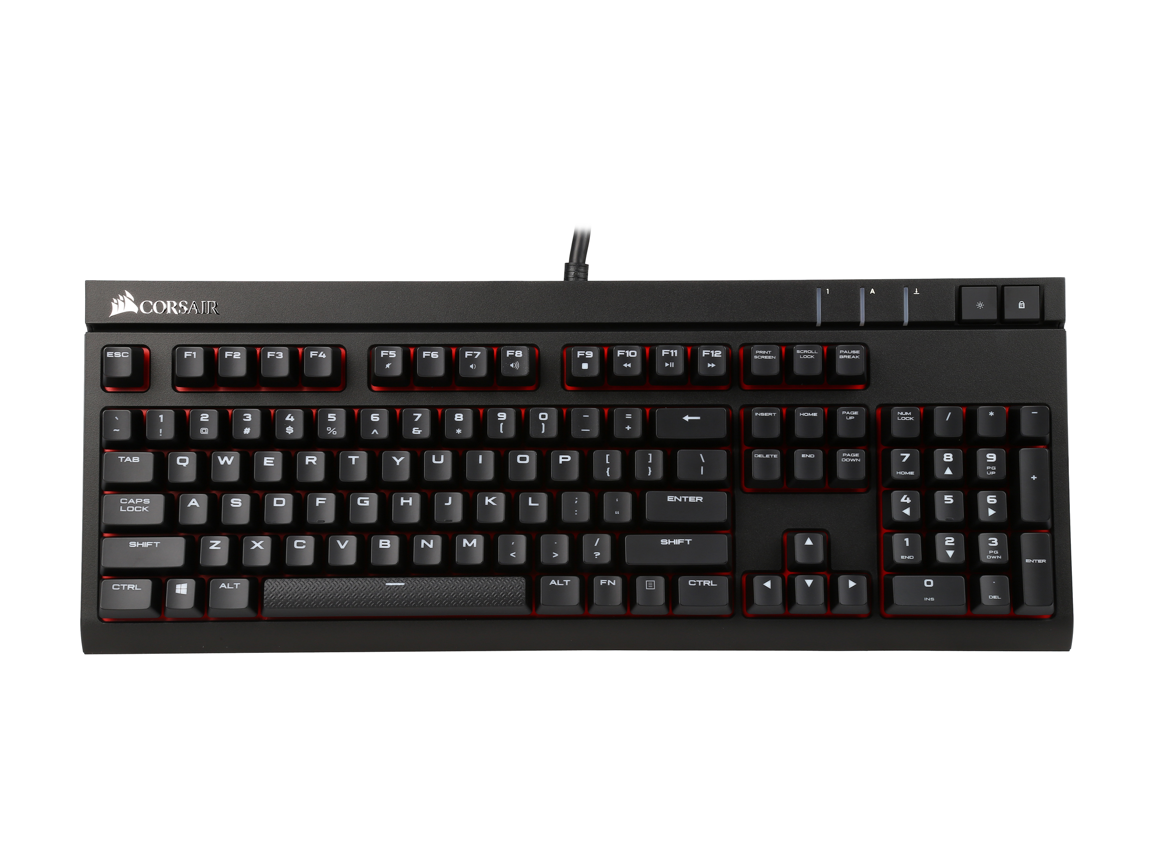 Corsair STRAFE 紅光 機械式鍵盤(CH-9000092-NA)(紅軸)
