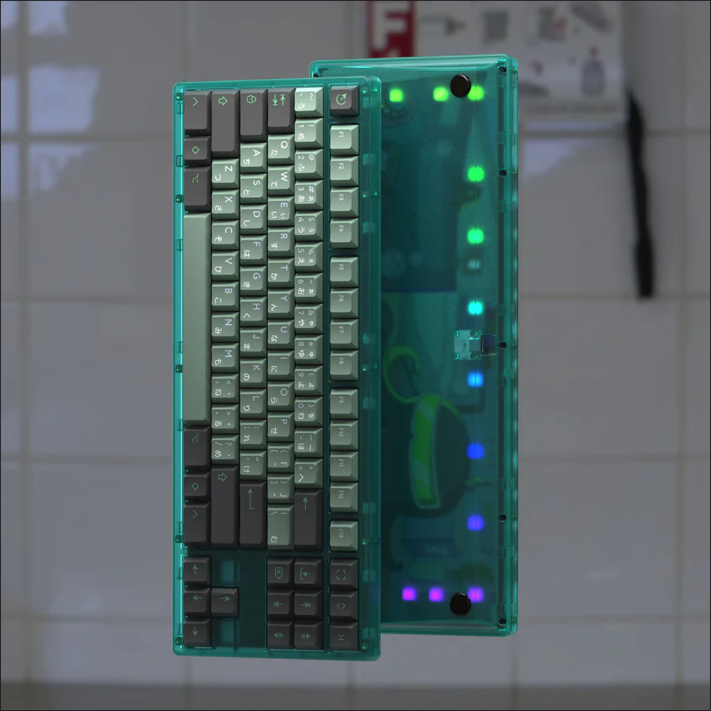 KBDFANS Tiger Lite 鍵盤套件(Transparent Green)