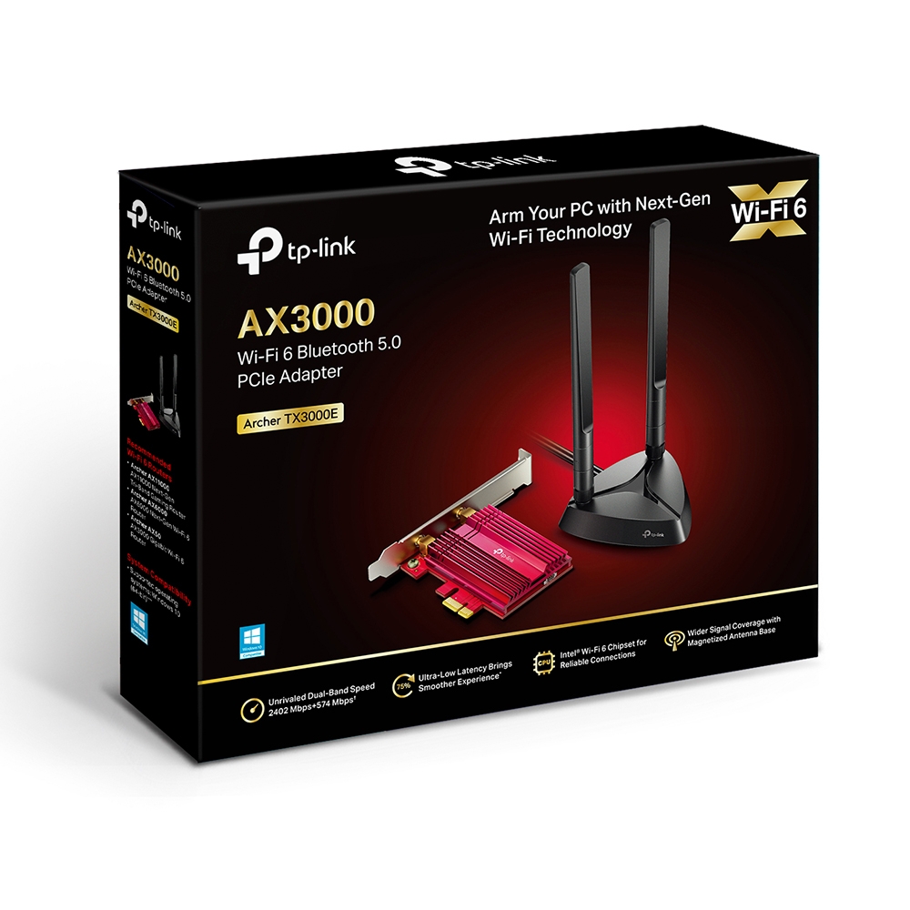 TP-Link Archer TX3000E AX3000 WiFi 6 藍牙 5.0 PCIe 無線網路卡