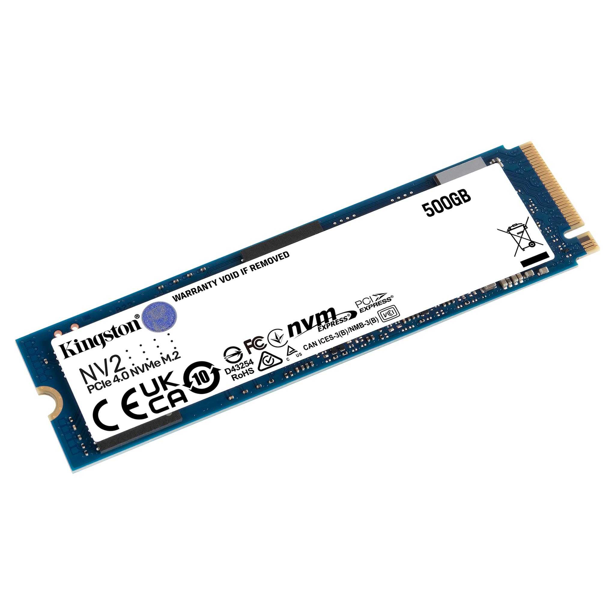 Kingston NV2 3D NAND M.2 PCIe 4.0 x4 NVMe SSD(500GB)