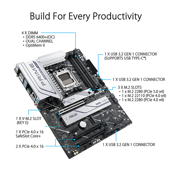 ASUS PRIME X670-P CSM ATX 主機板