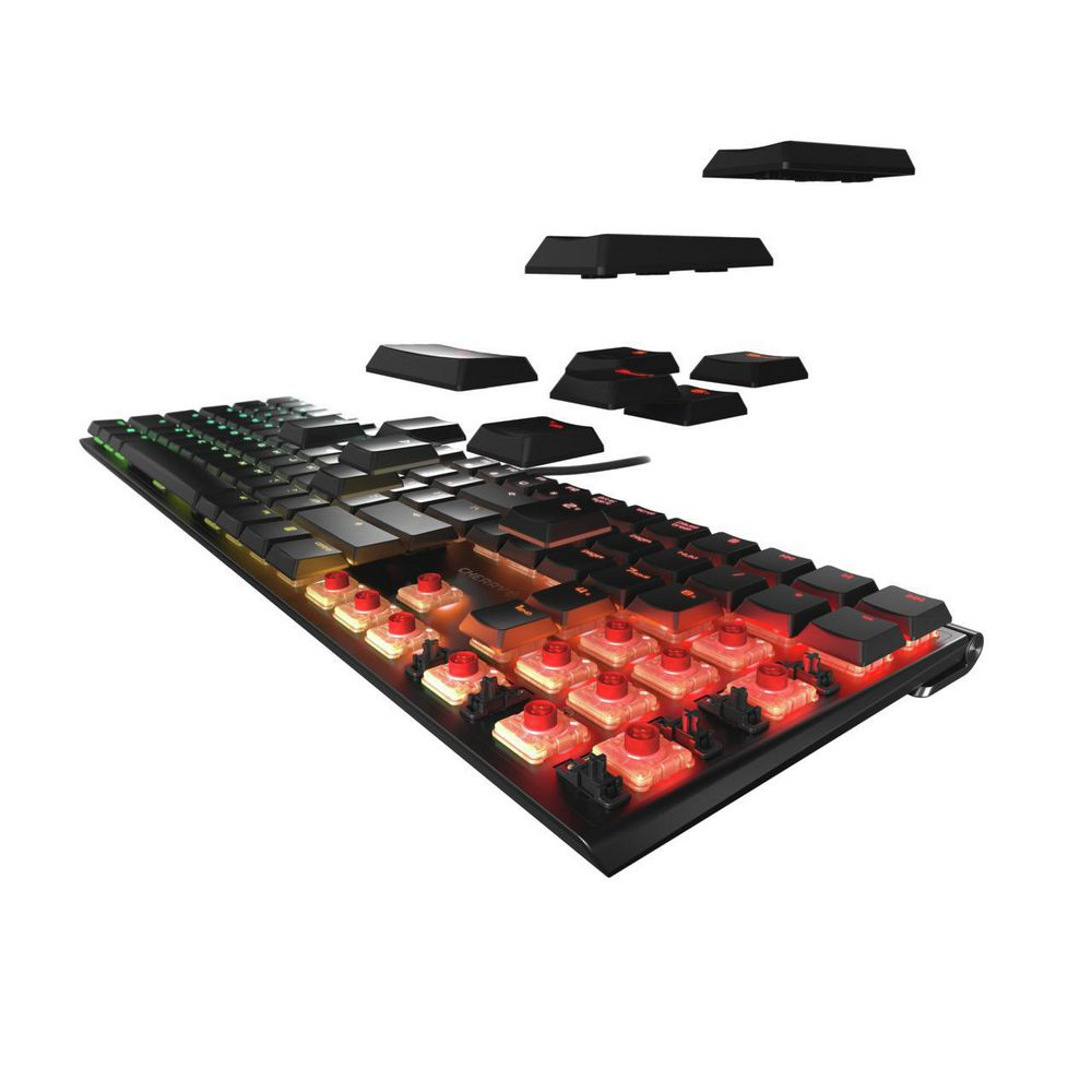 CHERRY MX 10.0 Low Profile紅軸 RGB 機械式鍵盤(G8A-25000LYAEU-2)(黑框)