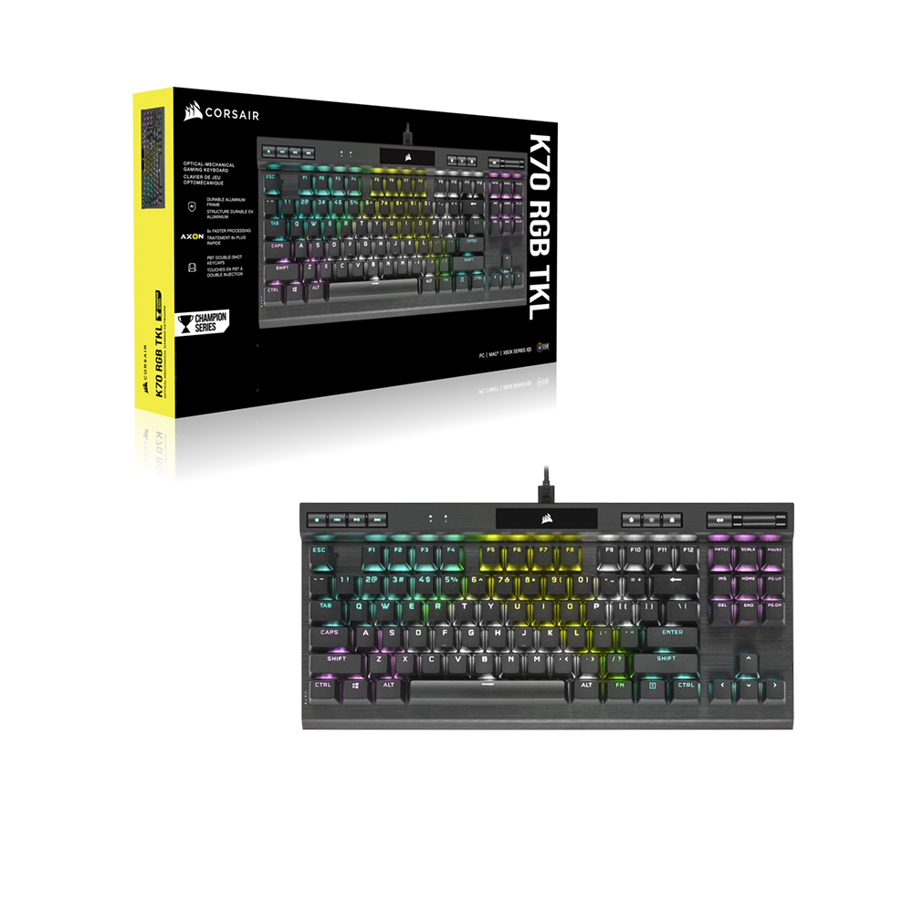 Corsair K70 TKL RGB Champion Series 機械式鍵盤(Corsair OPX軸)