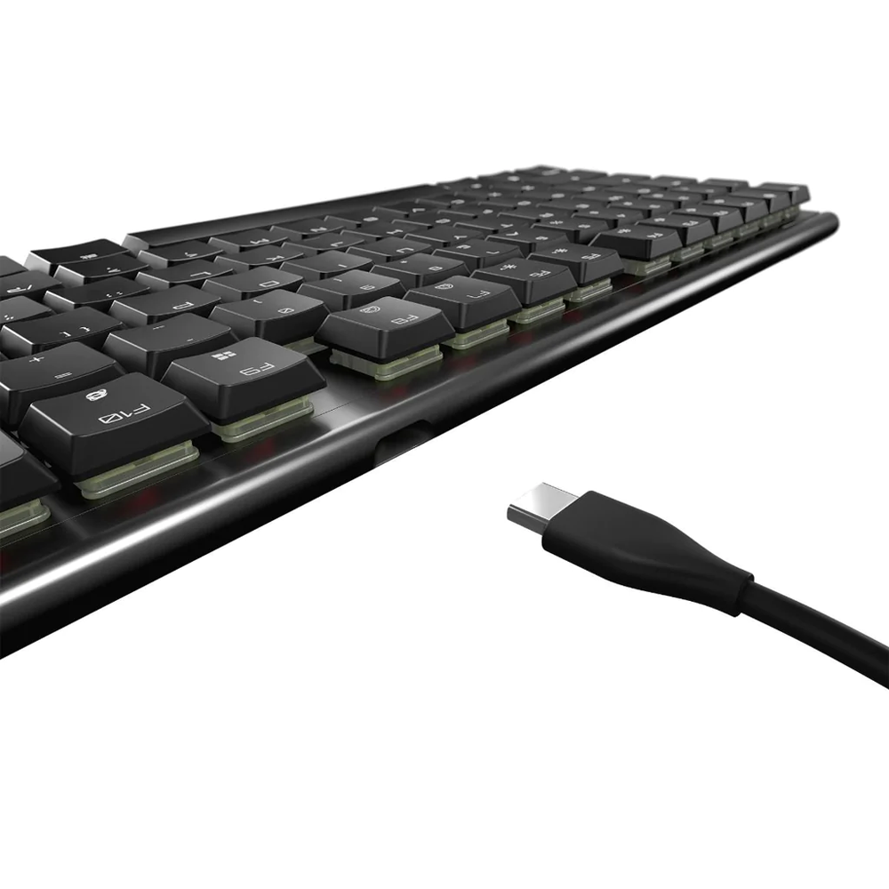 CHERRY MX 10.0 Low Profile紅軸 RGB 機械式鍵盤(G8A-25000LYAEU-2)(黑框)