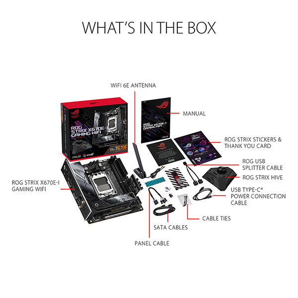 ASUS ROG STRIX X670E-I GAMING WIFI ITX主機板