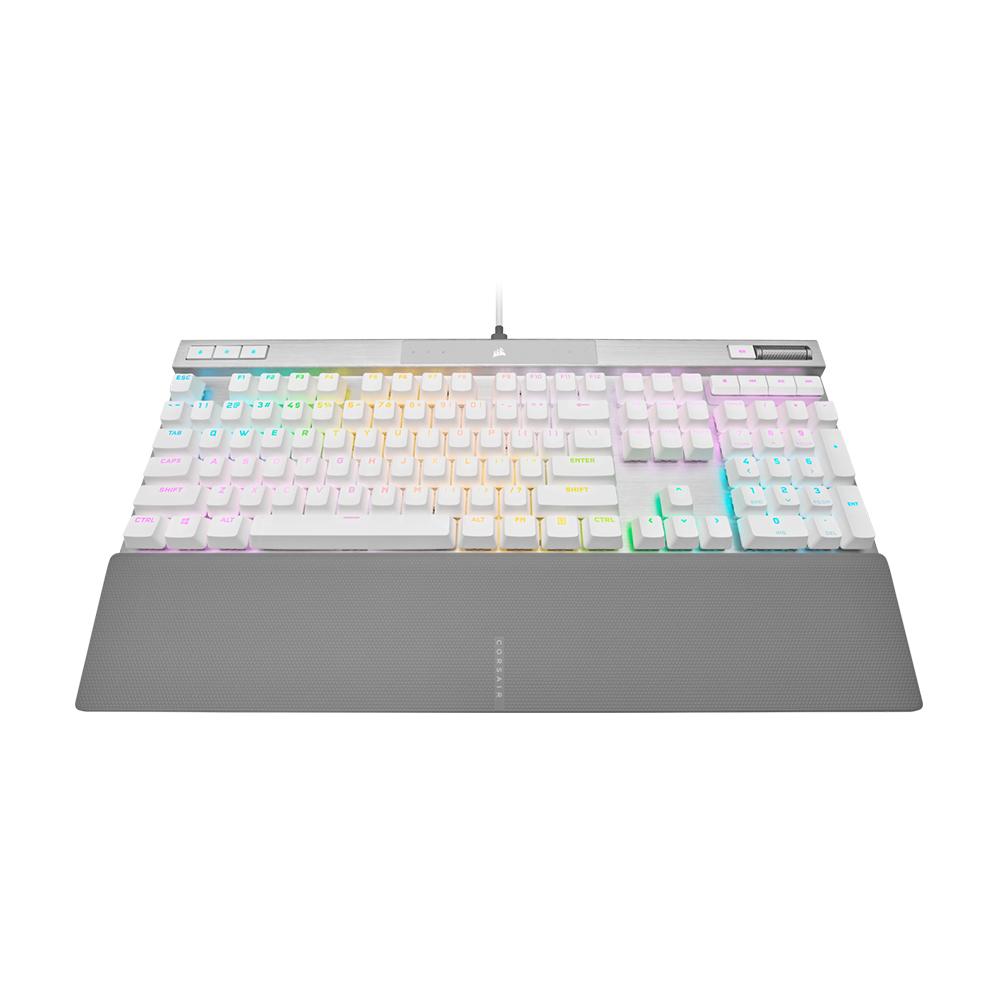 Corsair K70 PRO RGB PBT雙色成形 機械式遊戲鍵盤(白色)(Corsair OPX軸)