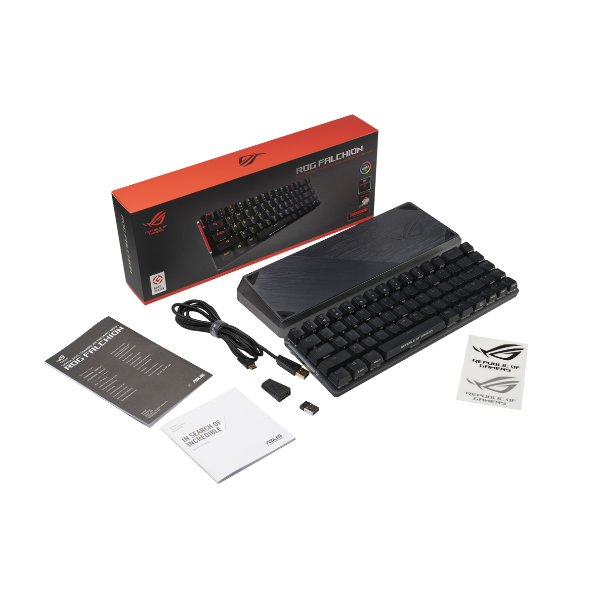 ASUS ROG Falchion 68鍵 RGB 無線機械鍵盤(青軸)