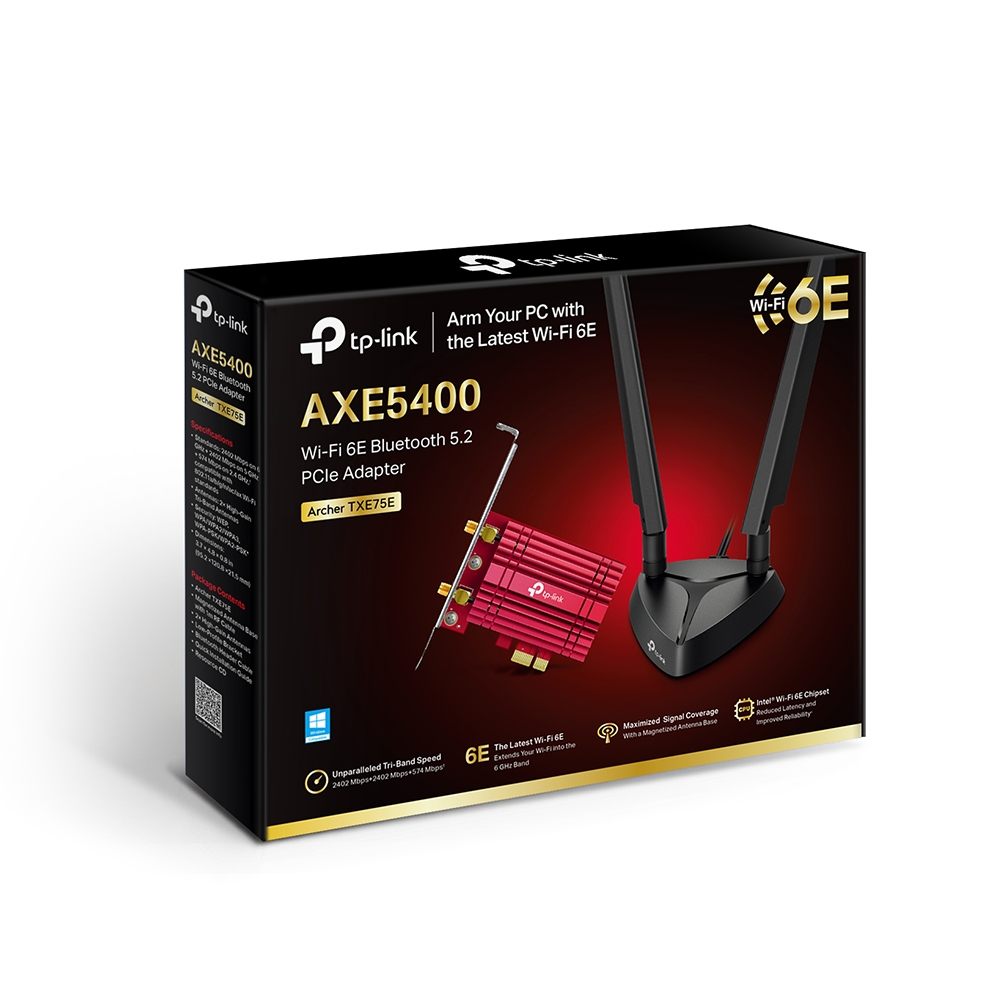 TP-Link Archer TXE75E AXE5400 WiFi 6E 藍牙 5.2 PCIe 無線網路卡