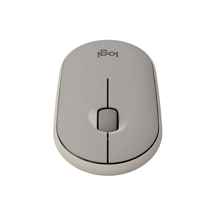 Logitech Pebble M350 纖薄靜音無線滑鼠(Sand 迷霧灰)