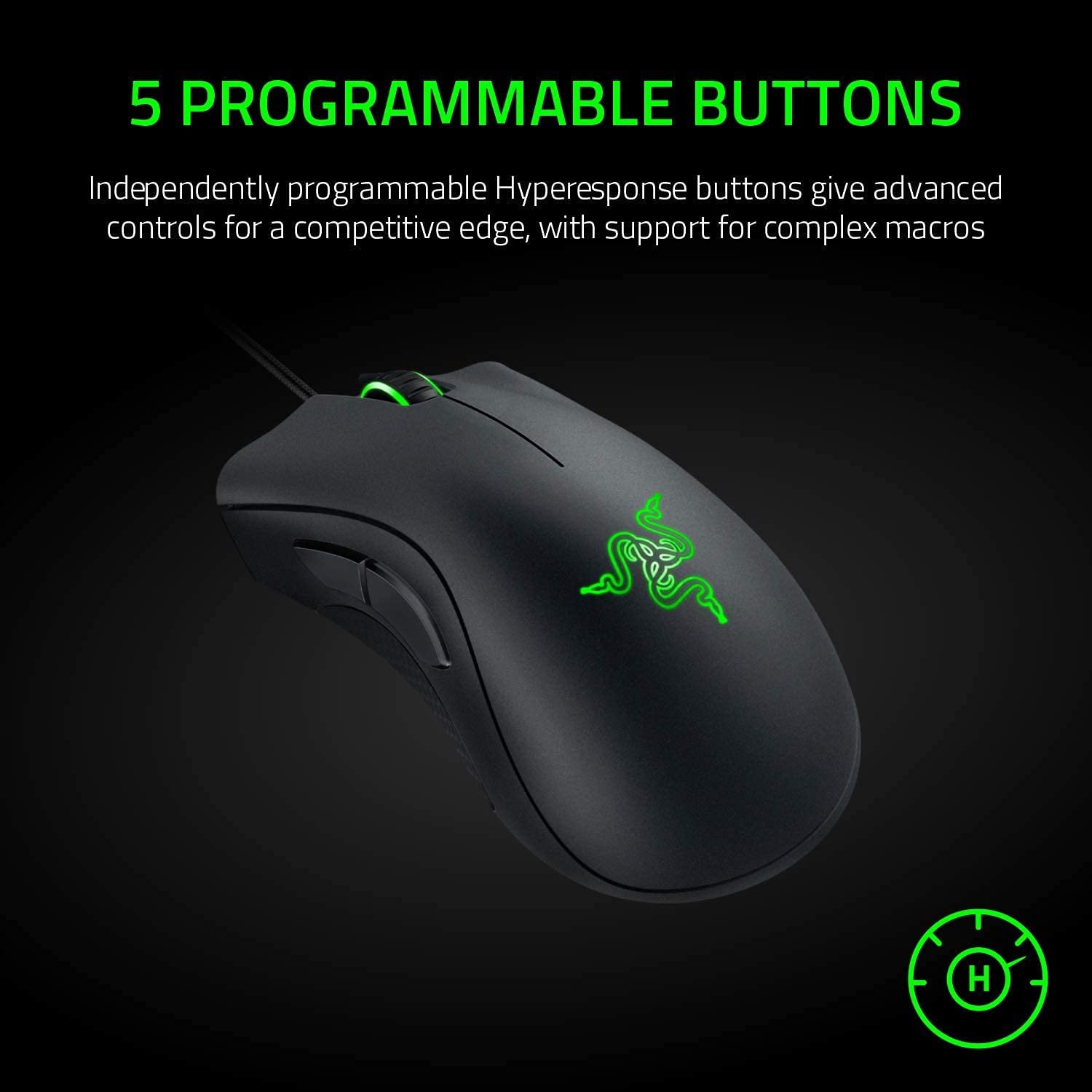 Razer DeathAdder Essential 有線遊戲滑鼠(黑)