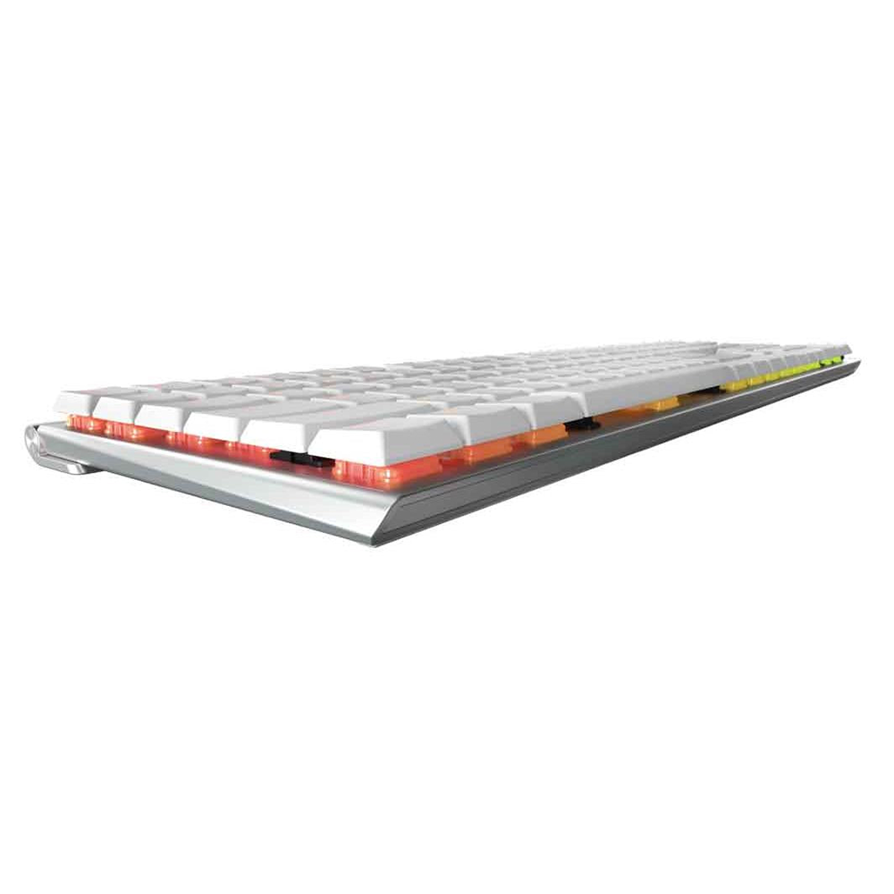 CHERRY MX 10.0 Low Profile紅軸 RGB 機械式鍵盤(G8A-25000LYAEU-1)(銀框)