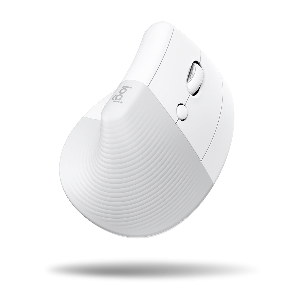 Logitech Lift Vertical 雙模無線 人體工學垂直滑鼠(珍珠白-For Mac)