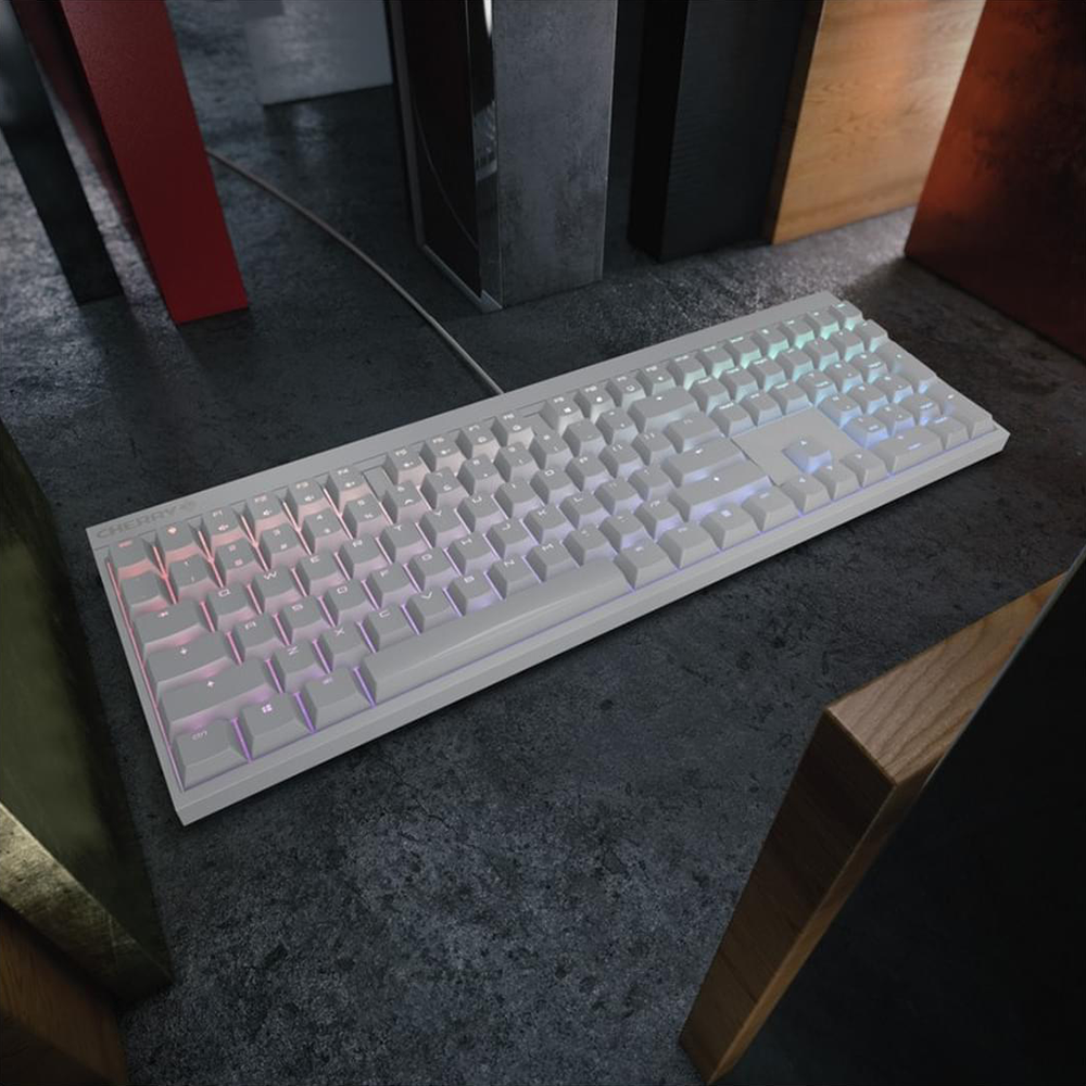 CHERRY G80-3821 MX 2.0S 白框 RGB 機械式鍵盤(青軸)