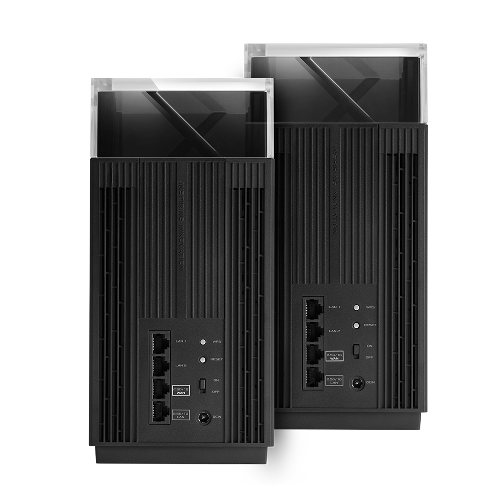 ASUS ZenWifi Pro ET12 Wireless-AXE11000 Mesh Wifi System雙頻路由器(WIFI 6E)(黑色-2 Pack)