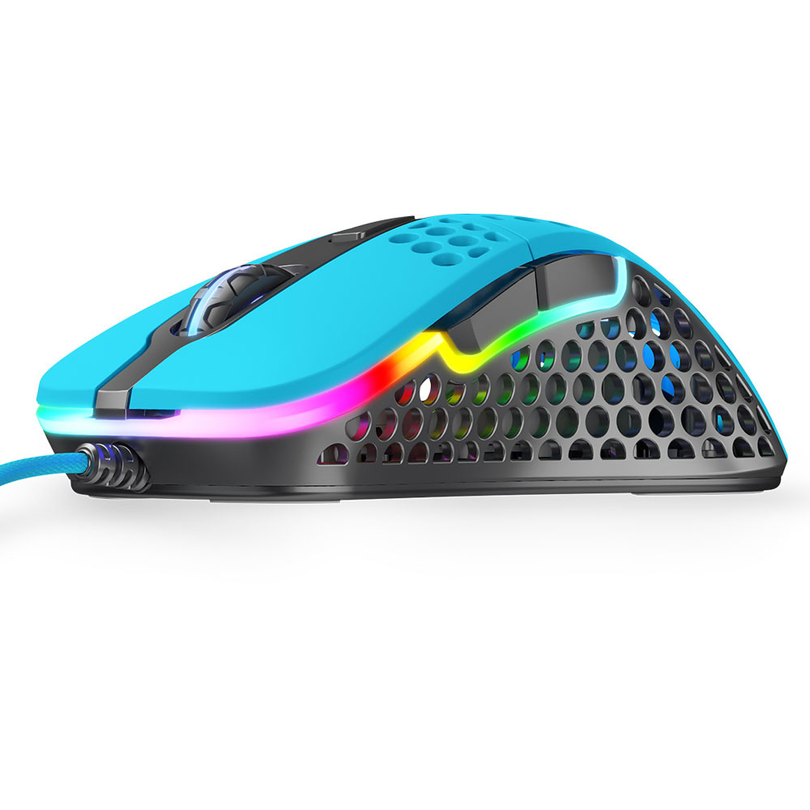 XTRFY M4 RGB 輕量級69g遊戲光學滑鼠(藍)