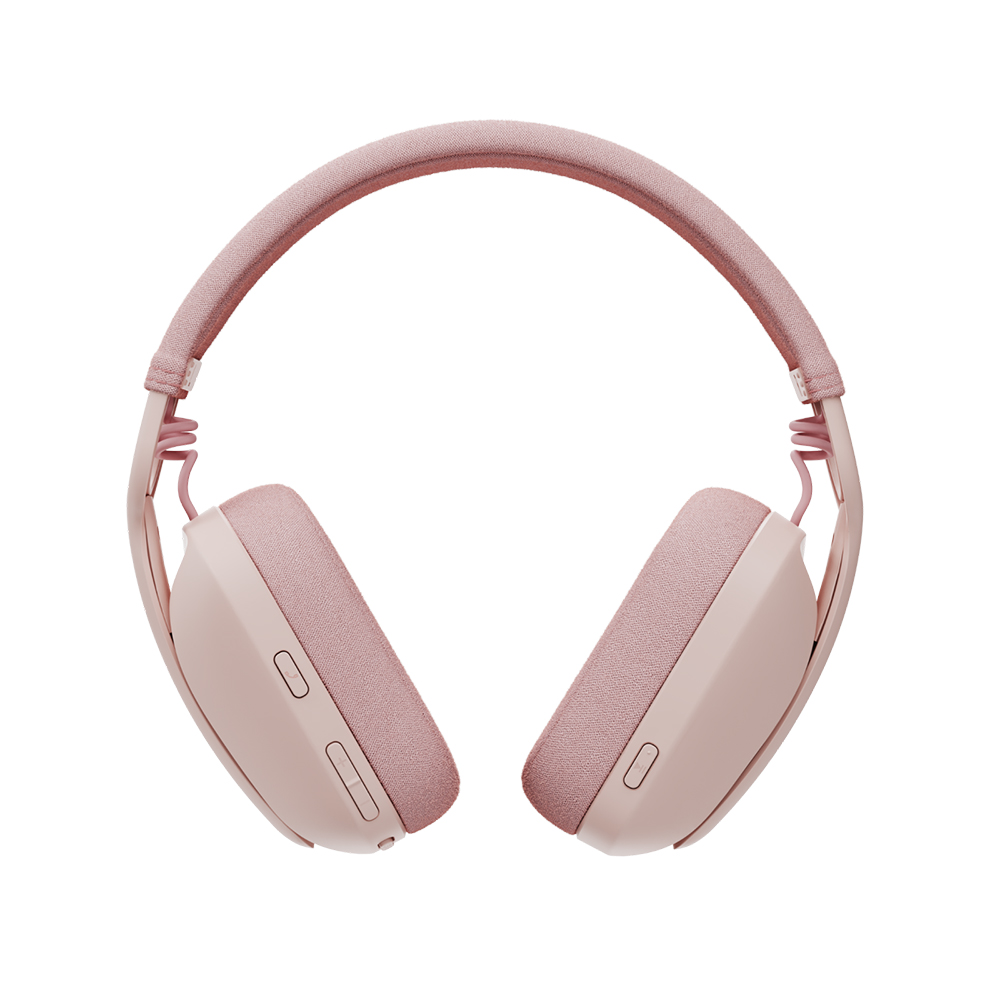 Logitech ZONE VIBE 100 無線頭戴式耳機(玫瑰色)