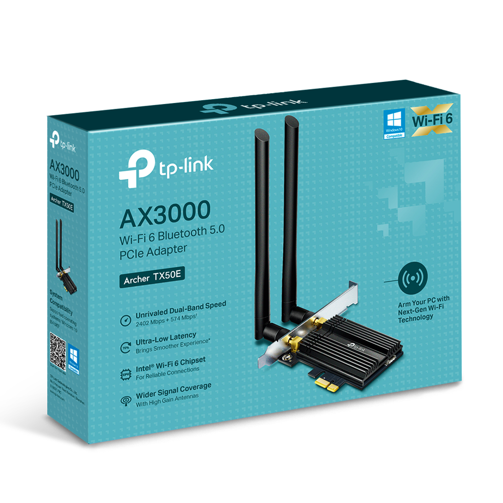 TP-Link Archer TX50E AX3000 WiFi 6 藍牙 5.0 PCIe 無線網路卡