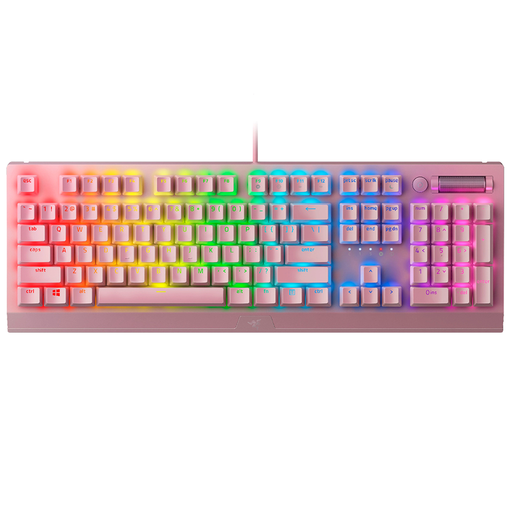 Razer BlackWidow V3 RGB 機械式鍵盤(Quartz粉紅)(段落綠軸)