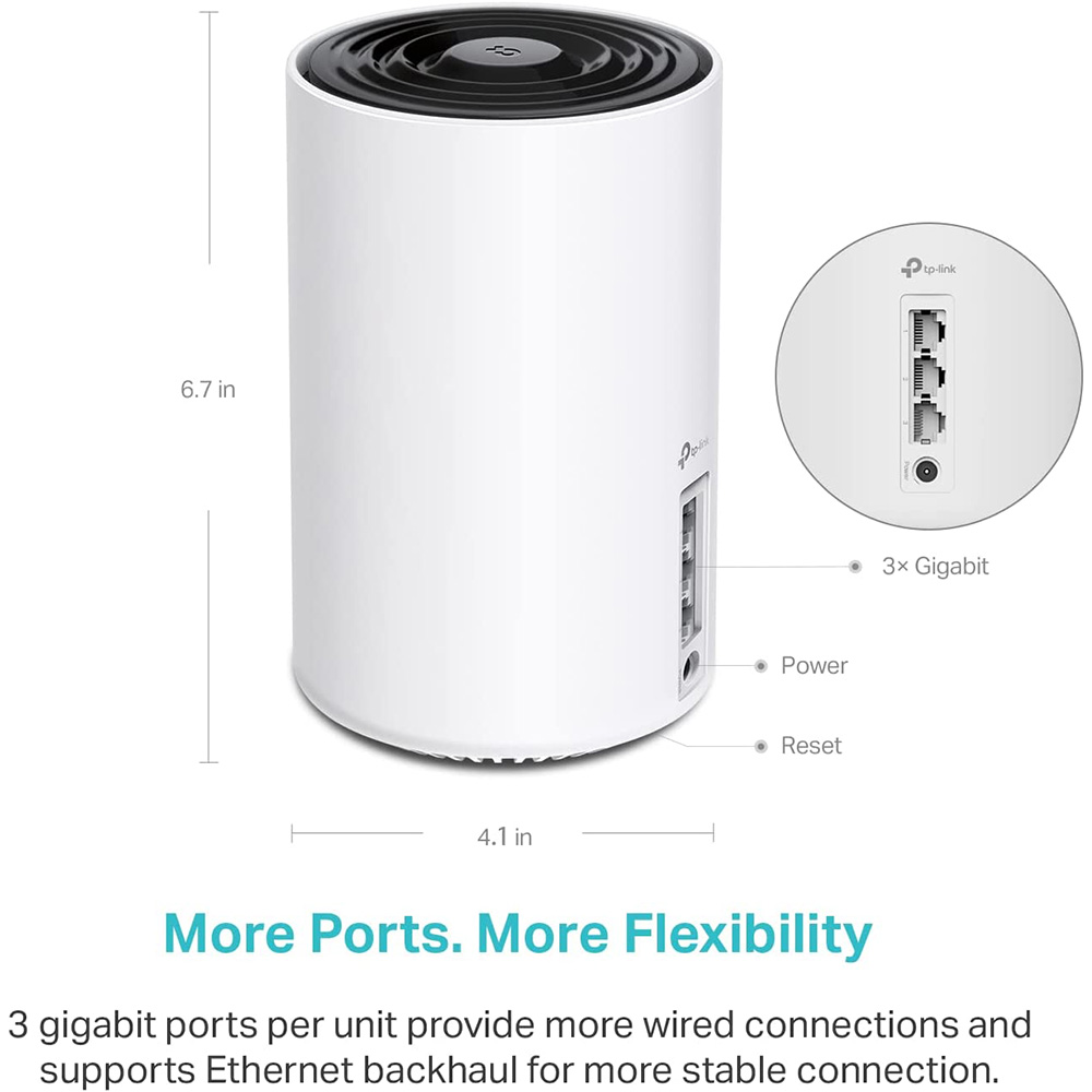 TP-Link Deco XE75 Pro AXE5400 2.5G WAN/LAN WiFi 6E 全屋覆蓋 Mesh 三頻 路由器(1件套裝)