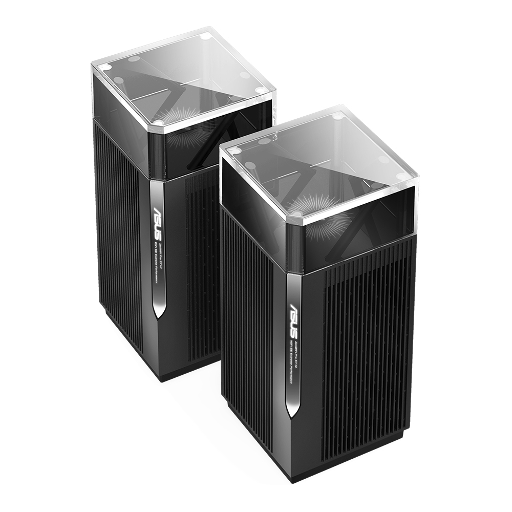 ASUS ZenWifi Pro ET12 Wireless-AXE11000 Mesh Wifi System雙頻路由器(WIFI 6E)(黑色-2 Pack)