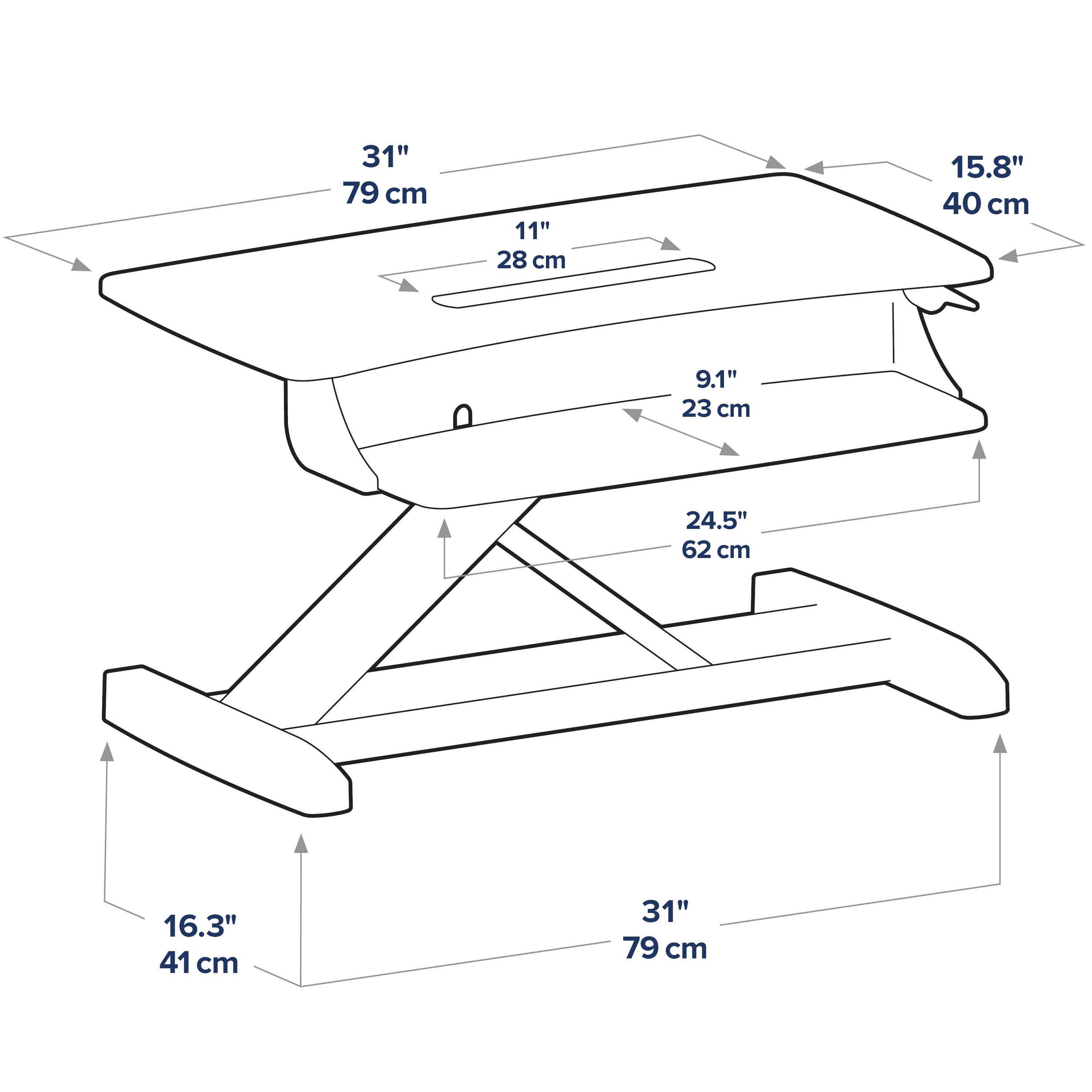 Ergotron WorkFit Z MINI 坐立式桌面(33-458-917)