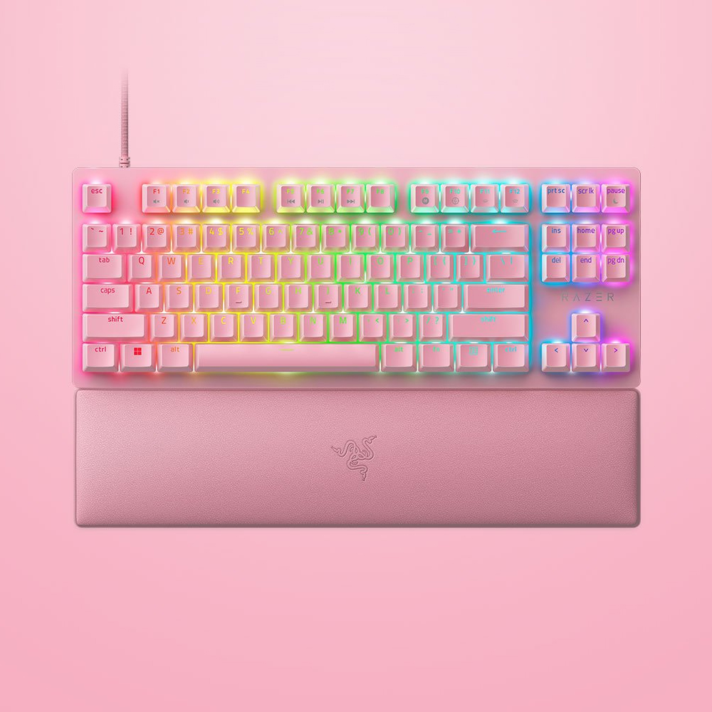 Razer Huntsman V2 Tenkeyless 光學軸機械式鍵盤 Quartz Edition(Linear紅軸)